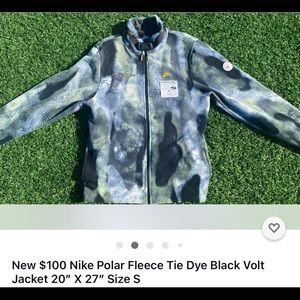 New $100 Tie Dye Polar Fleece s m l